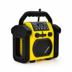 Radio de chantier Billy FM, Bluetooth, batterie de secours - jaune et noir