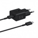 Chargeur maison 25W USB-C PD GaN recyclé et câble USB C/USB C 1m - Noir