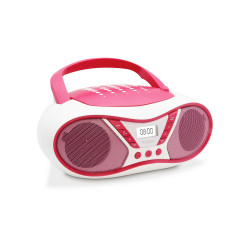 Lecteur CD Pop Pink avec radio FM et port USB