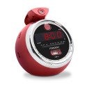 Radio-réveil Cherry FM USB projection double alarme - rouge