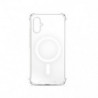 Coque semi-rigide compatible MagSafe pour iPhone 16 Plus - transparente