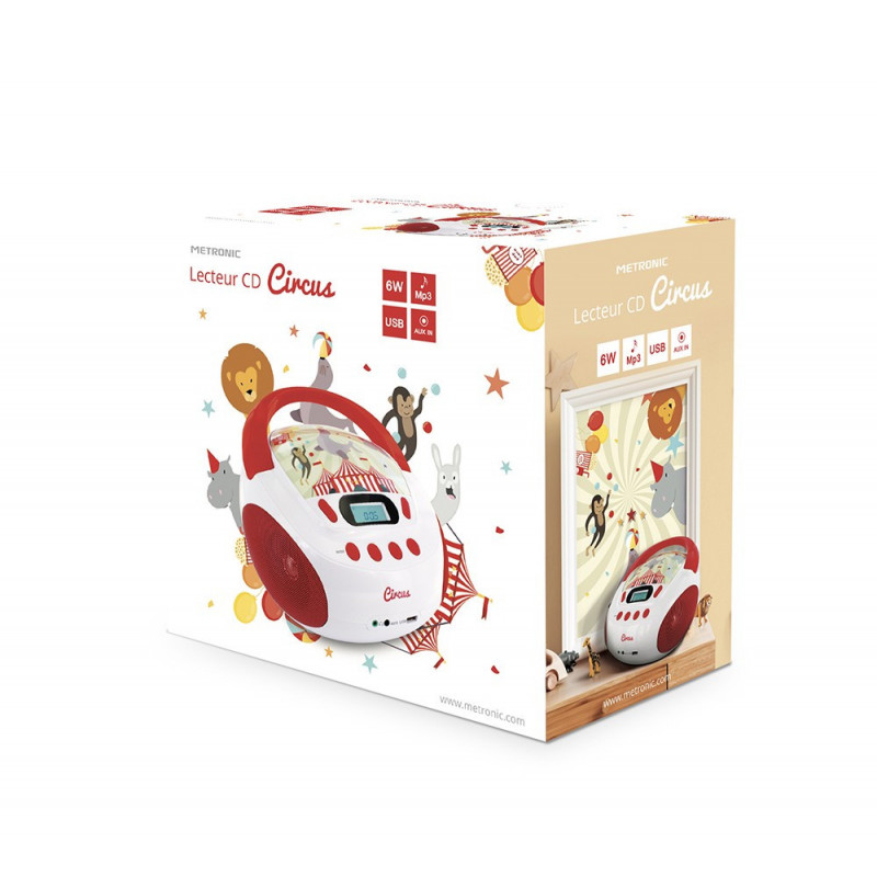 Lecteur CD MP3 Circus enfant avec port USB Metronic®