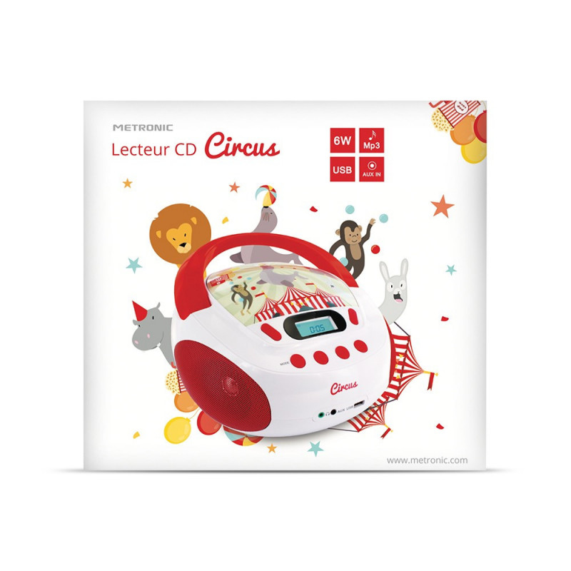 Lecteur CD MP3 Circus enfant avec port USB