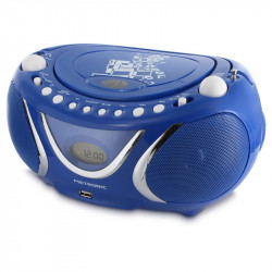 Lecteur CD Square MP3 avec port USB, FM - bleu foncé