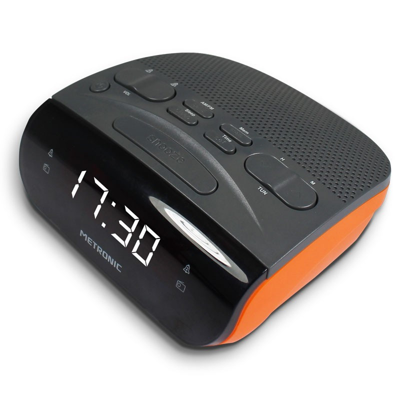 Radio-réveil Duo colors AM/FM double alarme - orange
