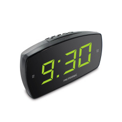 Réveil XL2 double alarme avec grand affichage LED - noir