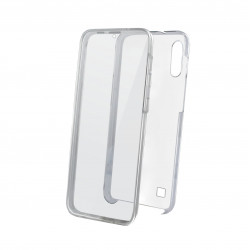 Coque semi-rigide 360° pour Samsung A10 - transparente / grise