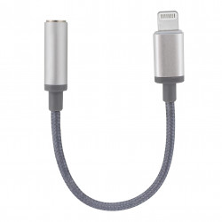 Adaptateur Audio MFI à Jack Femelle 3,5 mm pour iPhone iPad 0,15 m - gris