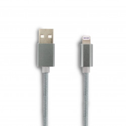 Câble MFI nylon / USB-A pour iPhone iPad 1 m - gris sidéral
