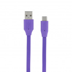 Câble USB-C /USB-A plat 1 m - lavande