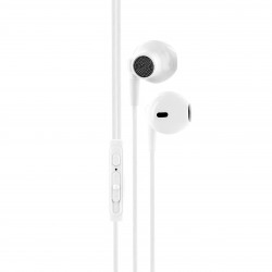 Ecouteurs intra auriculaire avec micro 1,2 m - blanc