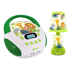 Ensemble Jungle lecteur CD MP3 et lampe