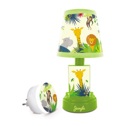 Ensemble Jungle lampe de chevet et veilleuse avec 2 USB